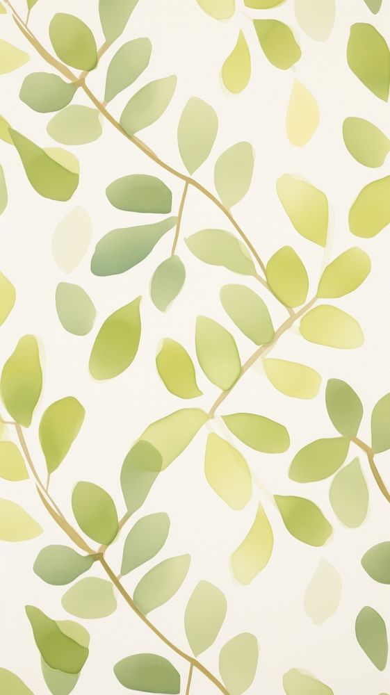  Maple leaves Green wallpaper pattern backgrounds. AI generated Image by rawpixel.
