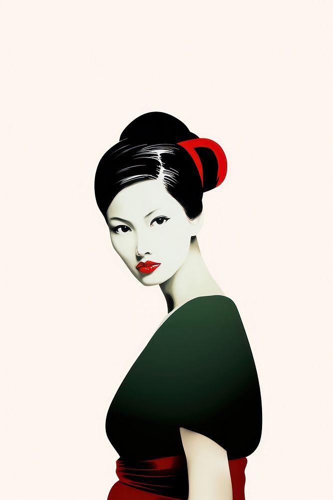  Japanese Asian woman portrait fashion. AI generated Image by rawpixel.