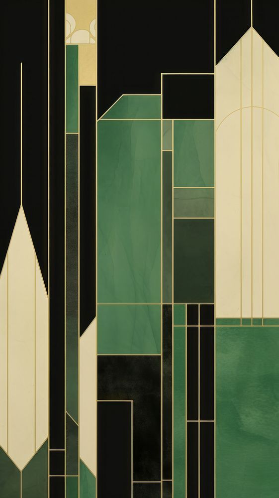  Green art deco architecture backgrounds. 