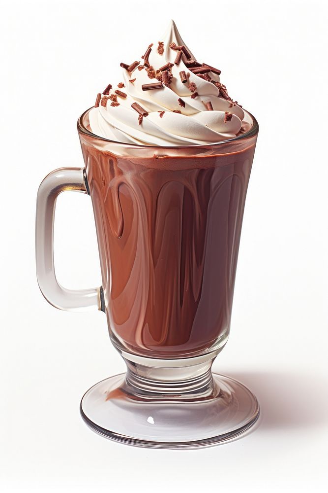  Hot chocolate cup dessert drink. AI generated Image by rawpixel.
