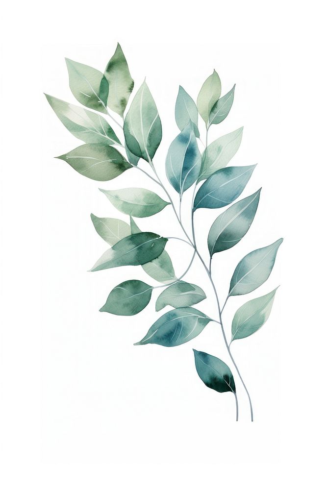  Leaf foliage pattern drawing. AI generated Image by rawpixel.