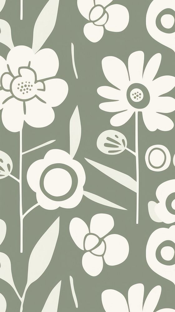  Green flower pattern inflorescence backgrounds. AI generated Image by rawpixel.