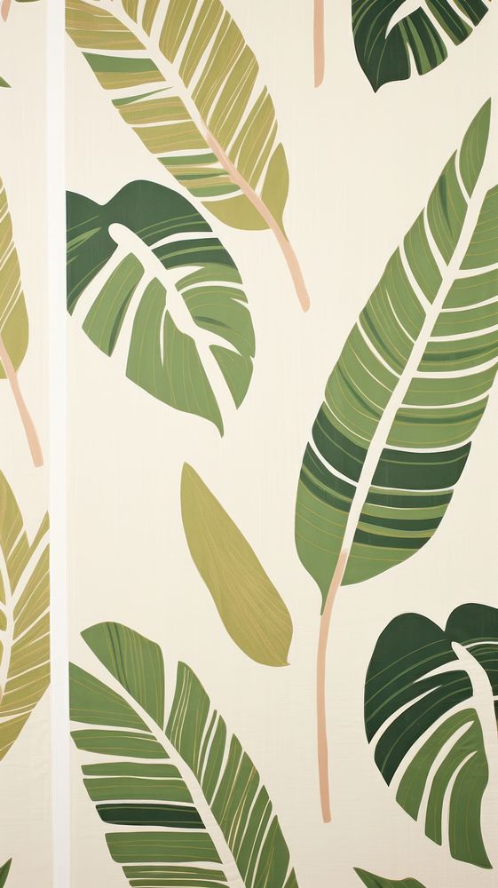  Green tropical leaf pattern. AI generated Image by rawpixel.