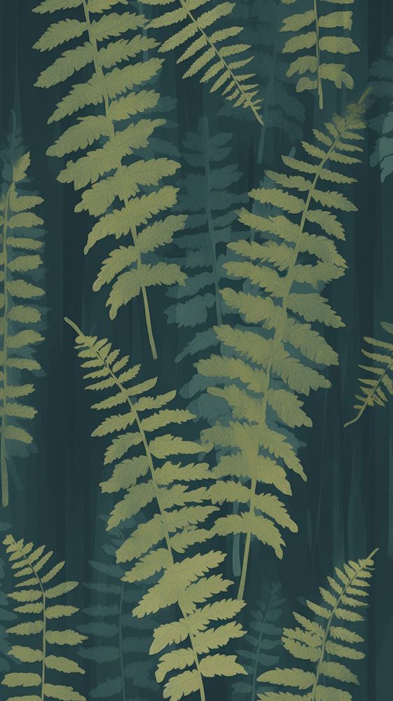  Fern green wallpaper plant leaf. AI generated Image by rawpixel.