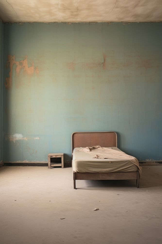 Bedroom furniture flooring deterioration. AI generated Image by rawpixel.