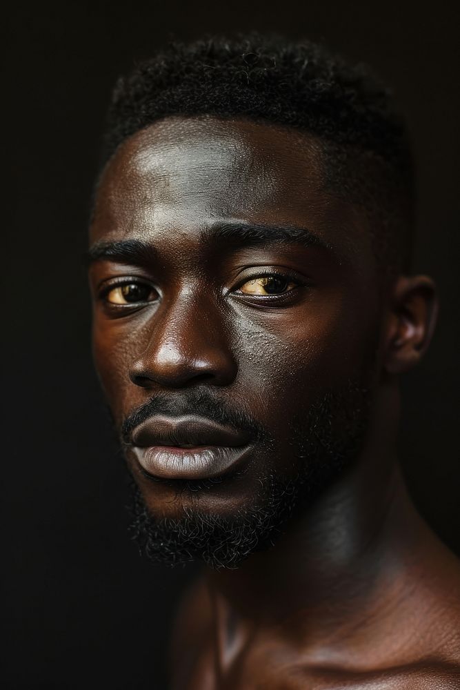 Black man portrait adult photo. AI generated Image by rawpixel.
