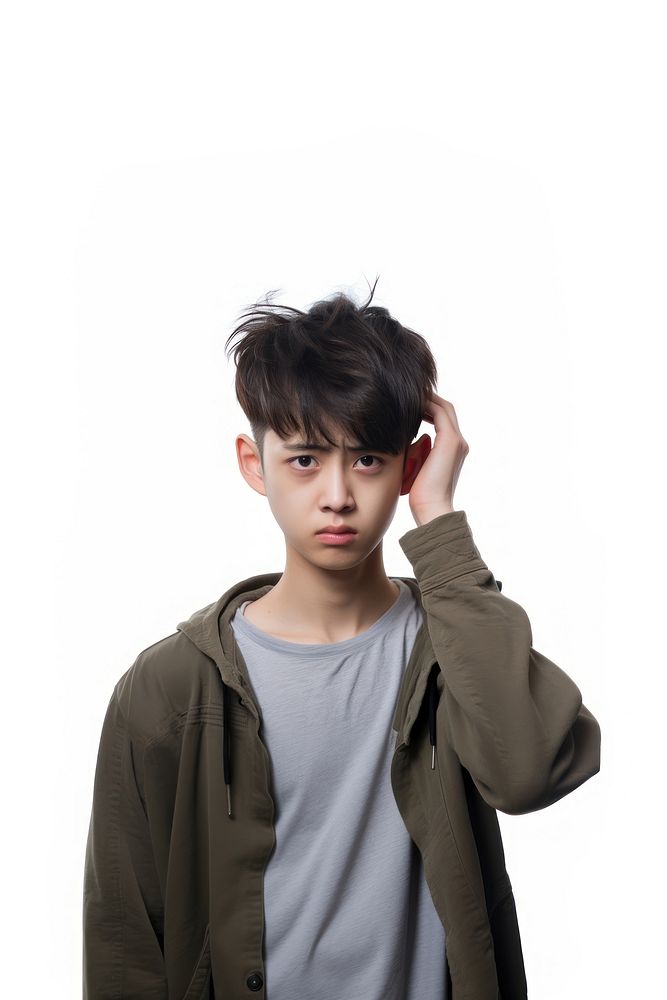 Young korean boy portrait photo head. AI generated Image by rawpixel.