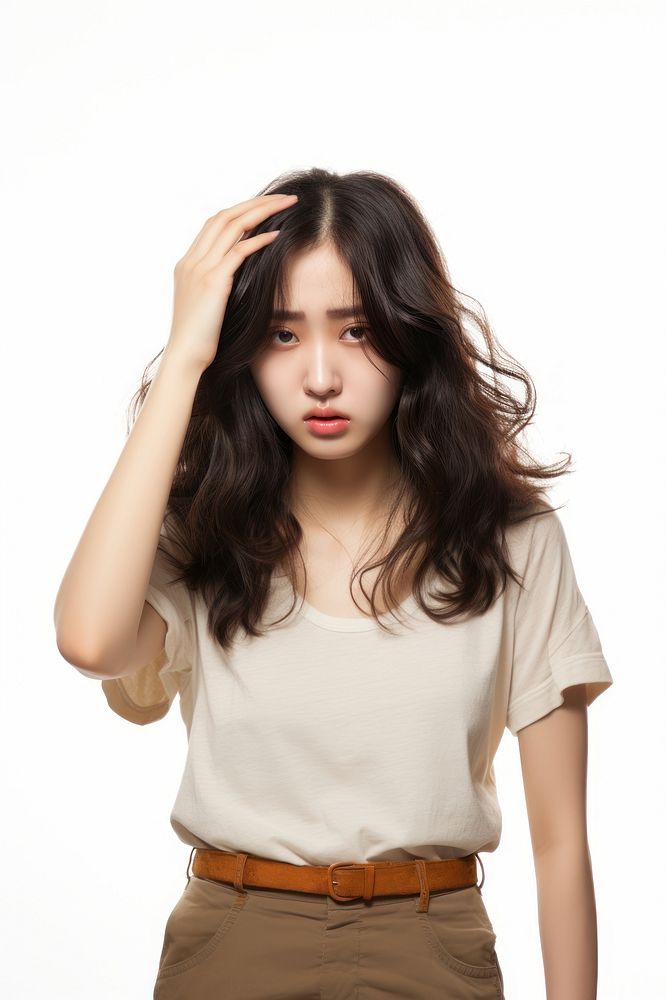 Young korean girl portrait photo head. AI generated Image by rawpixel.