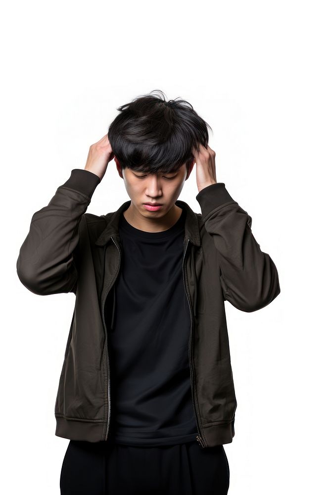 Young korean man portrait sleeve jacket. AI generated Image by rawpixel.