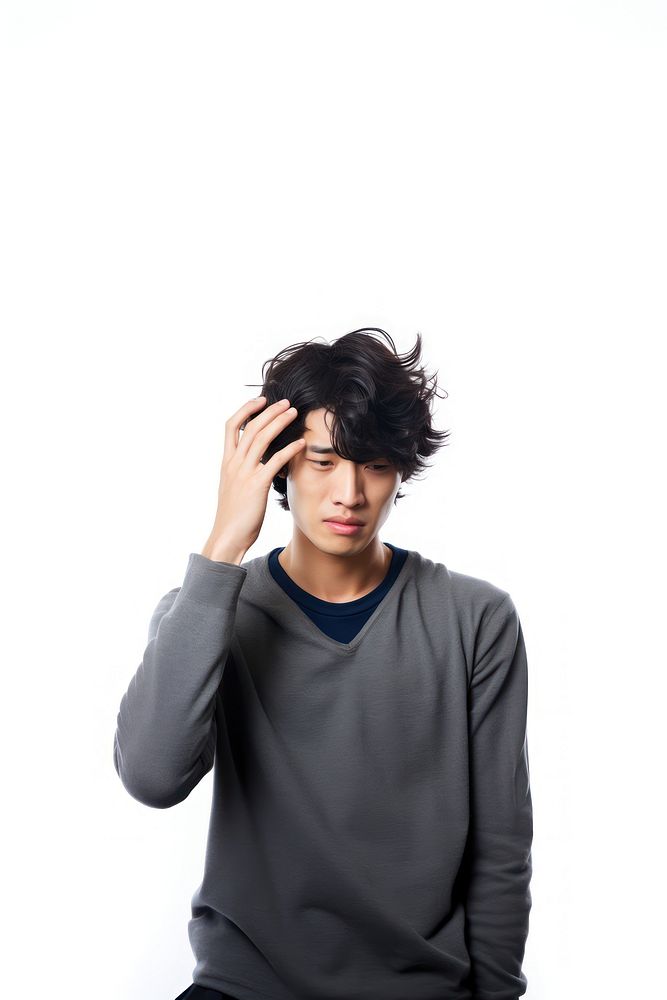 Young korean man portrait sleeve adult. AI generated Image by rawpixel.