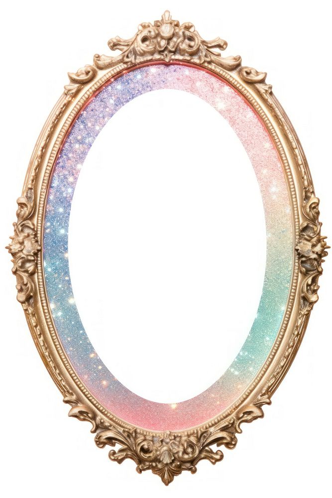 Sparkle jewelry frame oval. AI generated Image by rawpixel.