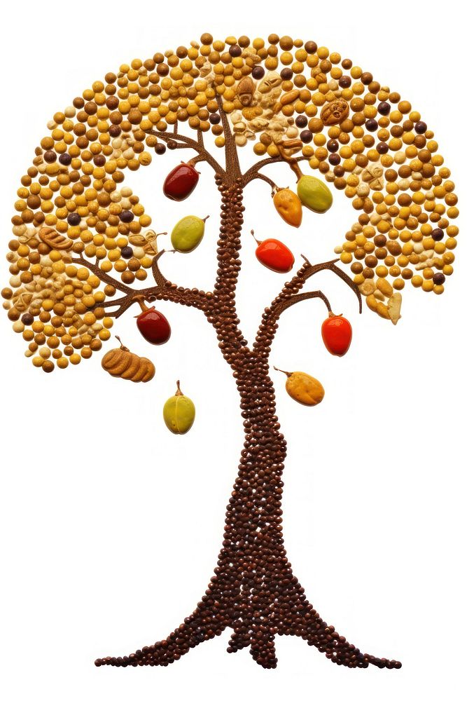  Tree food seed white background. AI generated Image by rawpixel.