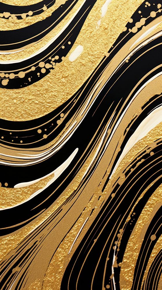 Monochrome gold abstract pattern art.