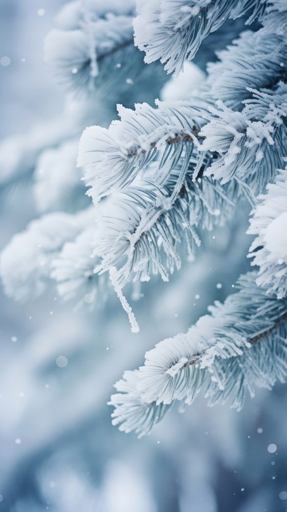  Spruce tree snow outdoors winter. AI generated Image by rawpixel.