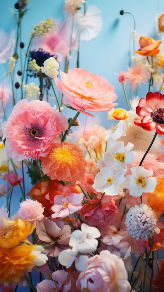  Summer flowers outdoors blossom nature. AI generated Image by rawpixel.