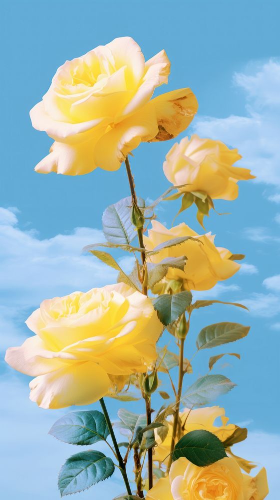  Summer rose blossom flower. AI generated Image by rawpixel.
