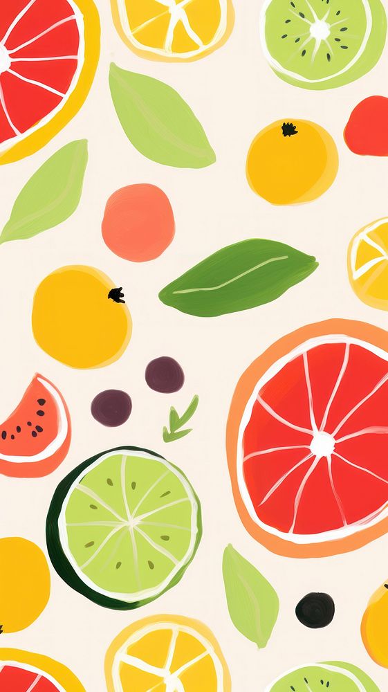  Summer fruit grapefruit pattern. 