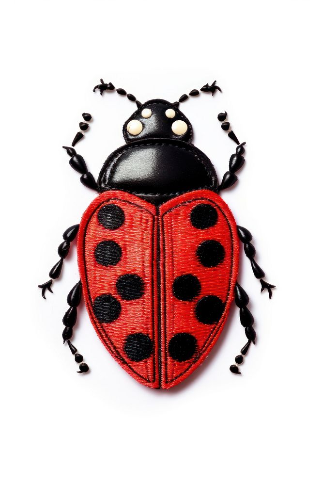 Ladybug animal red white background. AI generated Image by rawpixel.