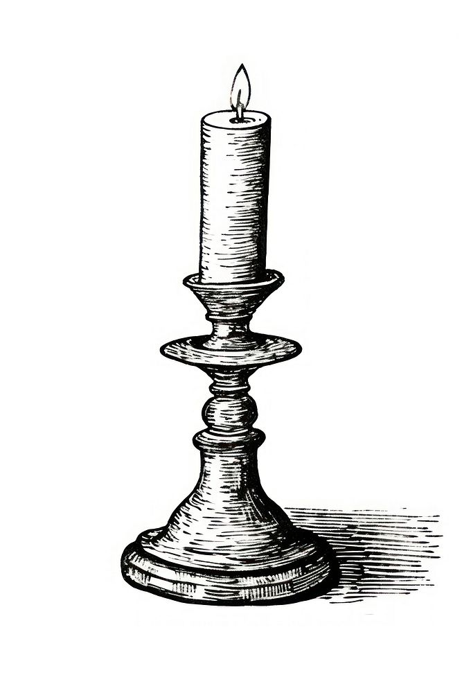 Candleholder drawing sketch candlestick.