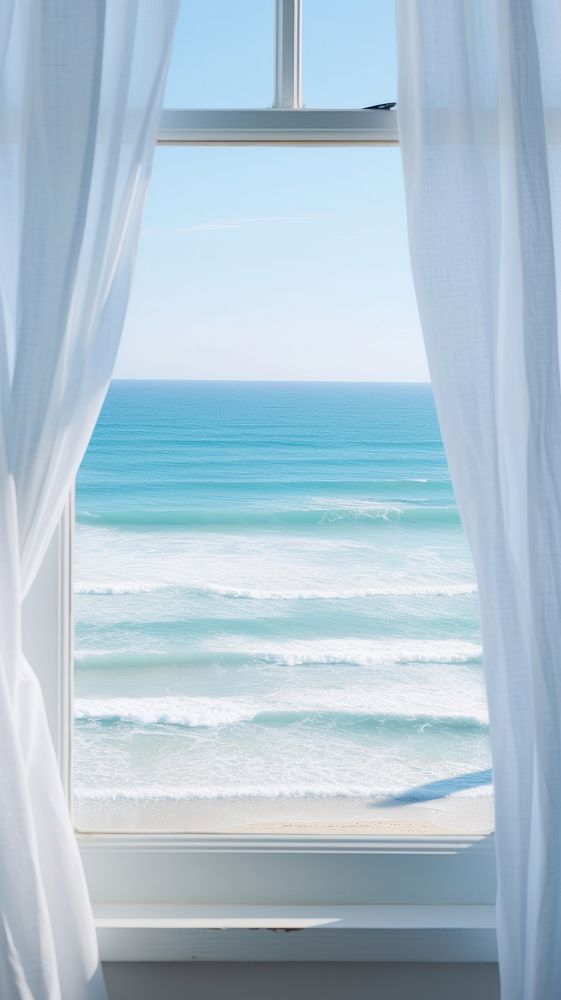  Summer window nature beach. AI generated Image by rawpixel.