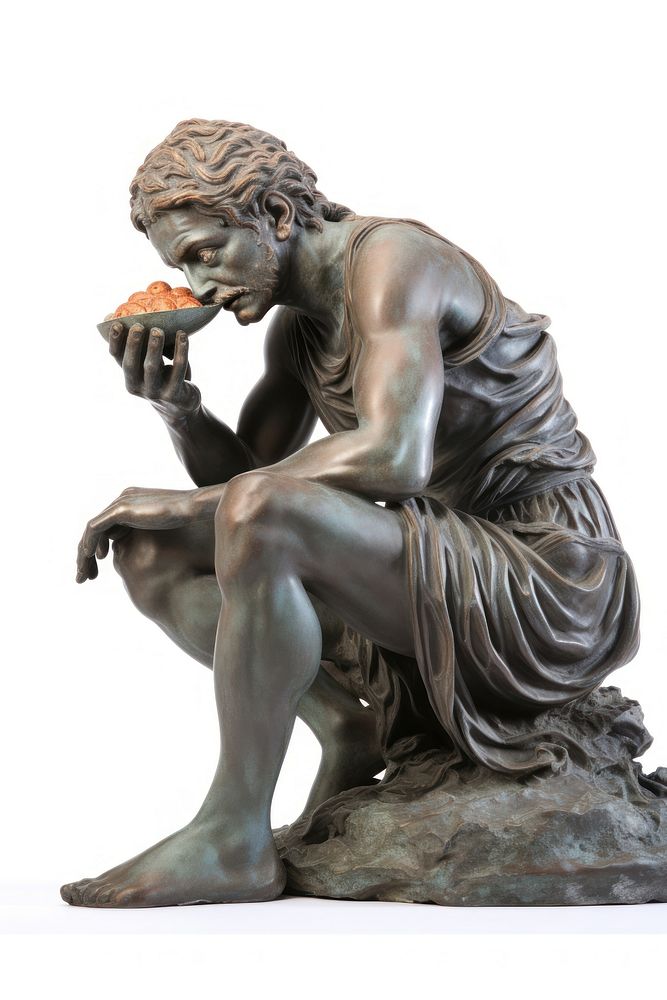 Greek sculpture eating statue bronze adult.