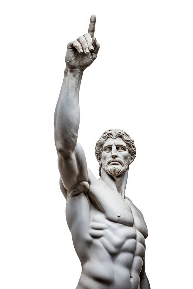 Greek sculpture holding statue torso adult.