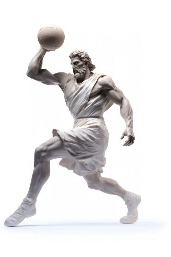 Greek sculpture playing sports statue adult art.