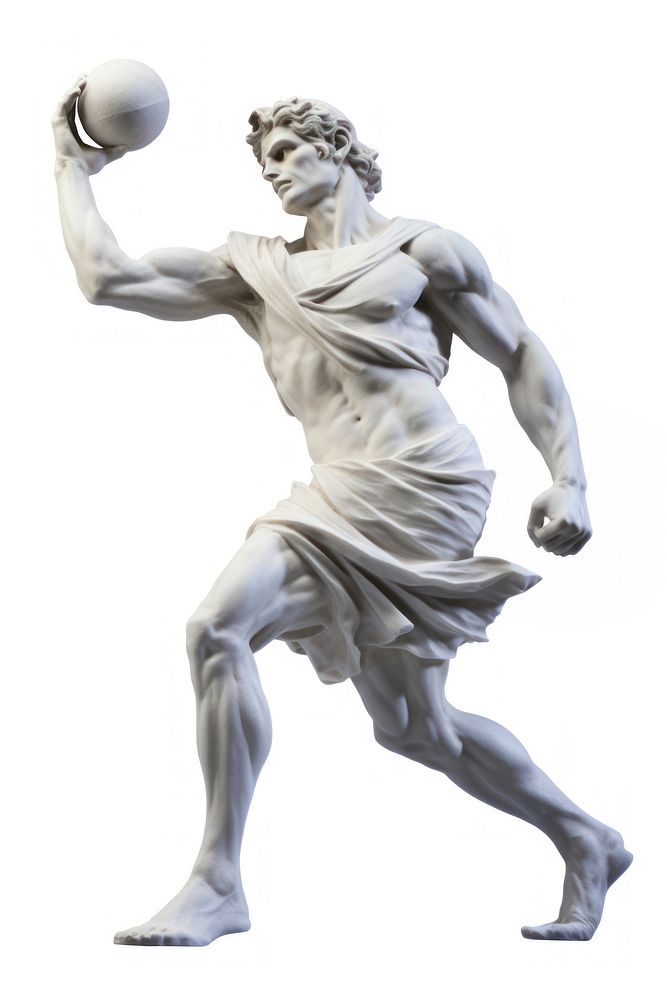 Greek sculpture playing sports statue adult art.