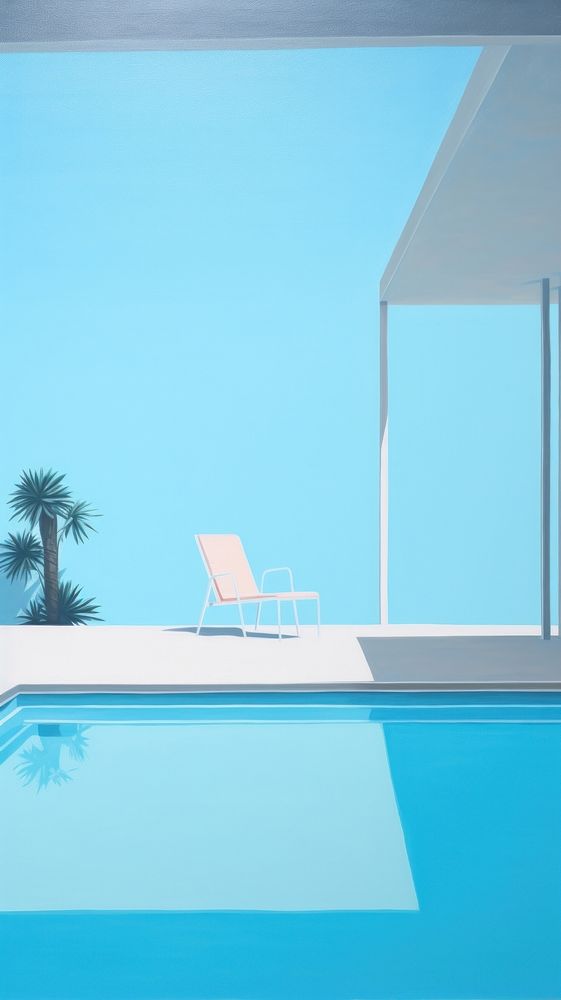  Poolside furniture chair architecture. AI generated Image by rawpixel.