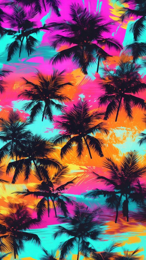 Palm tree backgrounds abstract outdoors. AI generated Image by rawpixel.
