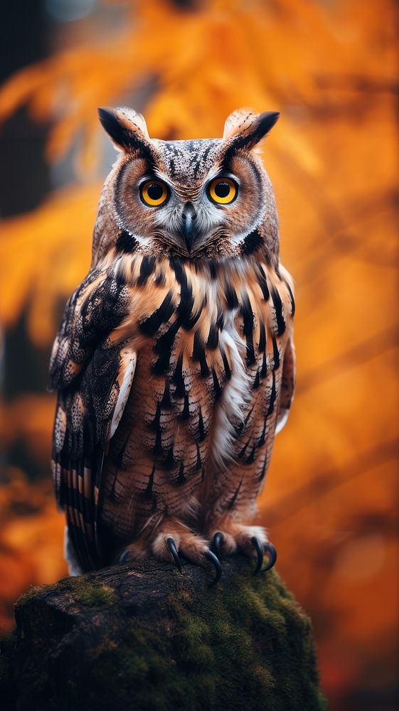 Owls wildlife animal nature.