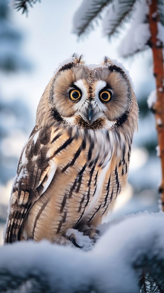 Owls wildlife animal nature.