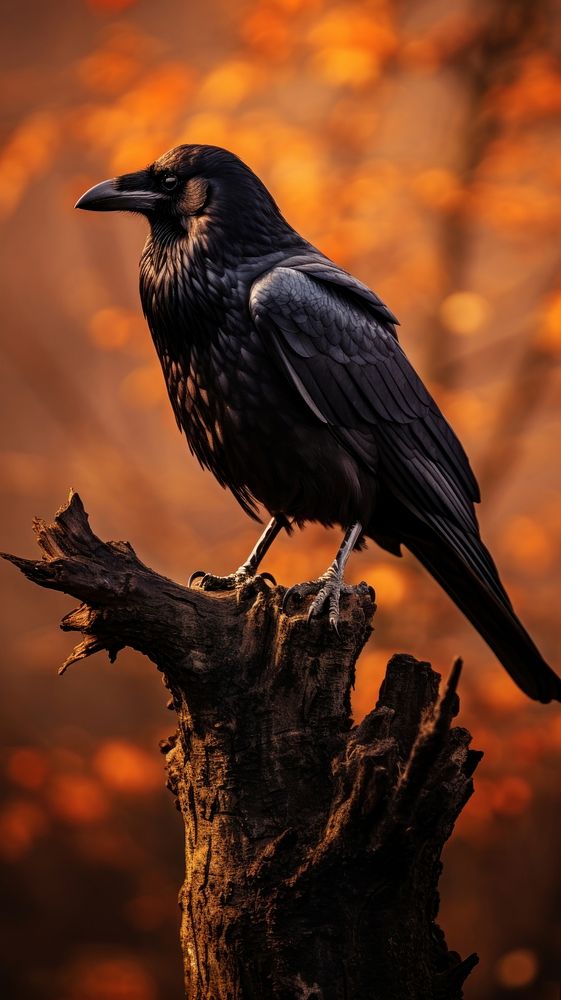 Crow tree blackbird wildlife.