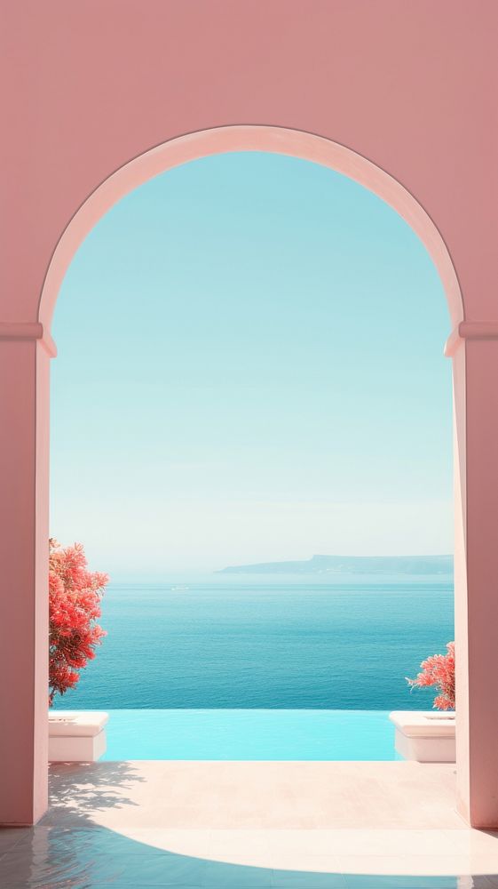  Summer arch architecture building. AI generated Image by rawpixel.