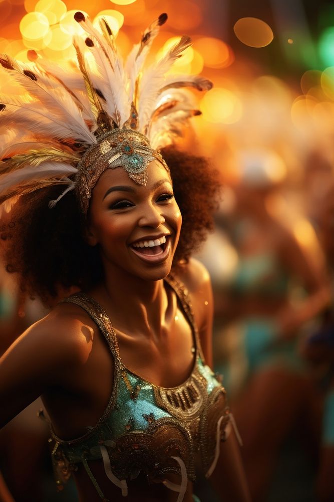 Brazillian carnival smiling adult smile.