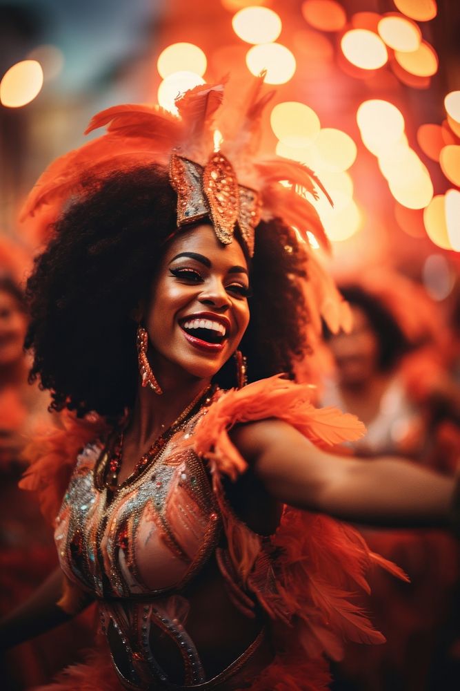 Brazillian carnival dancing smiling dance.