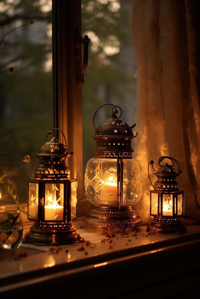 Candle holders lantern light lamp.