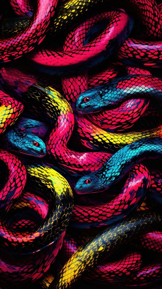 Snakes backgrounds reptile complexity. AI generated Image by rawpixel.