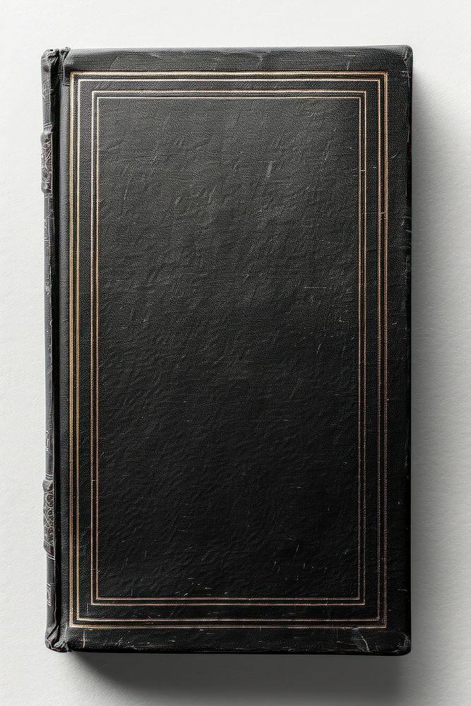 Book diary black white background.