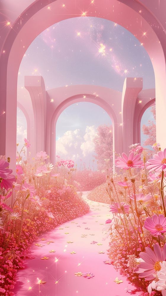 Flower arch architecture outdoors.