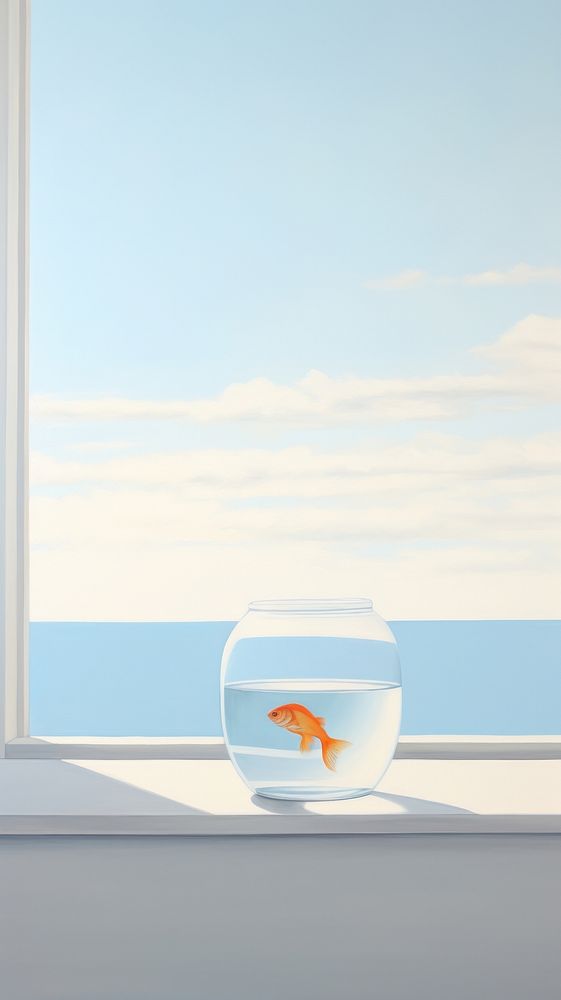 Goldfish window sea transparent.