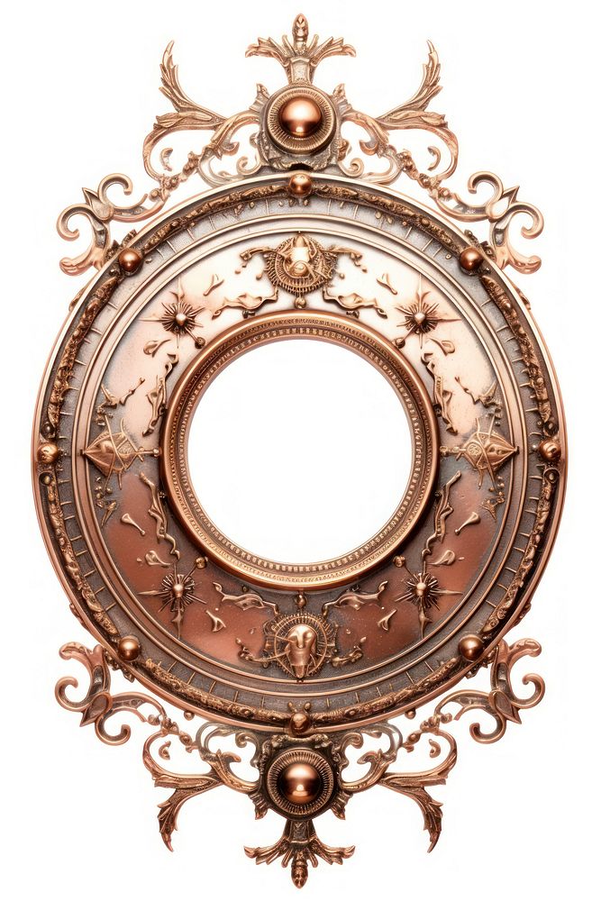 Nouveau art of zodiac frame jewelry copper locket.