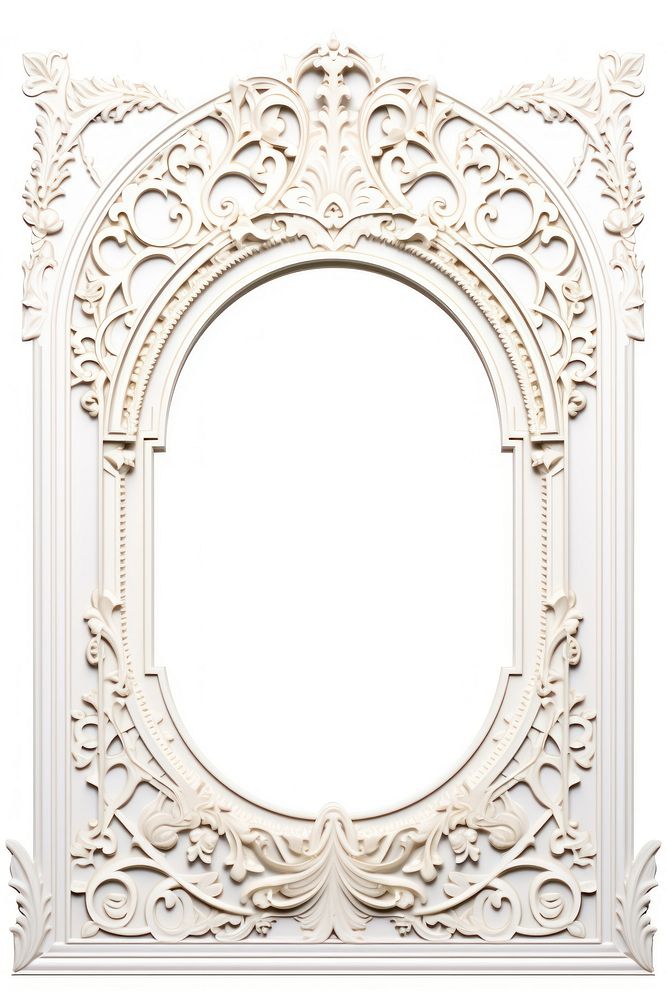 Nouveau art of arch frame architecture backgrounds white.