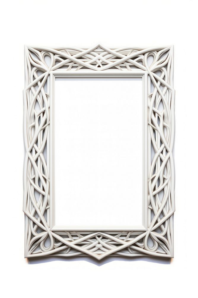 Nouveau art of geomatric frame white background architecture rectangle.