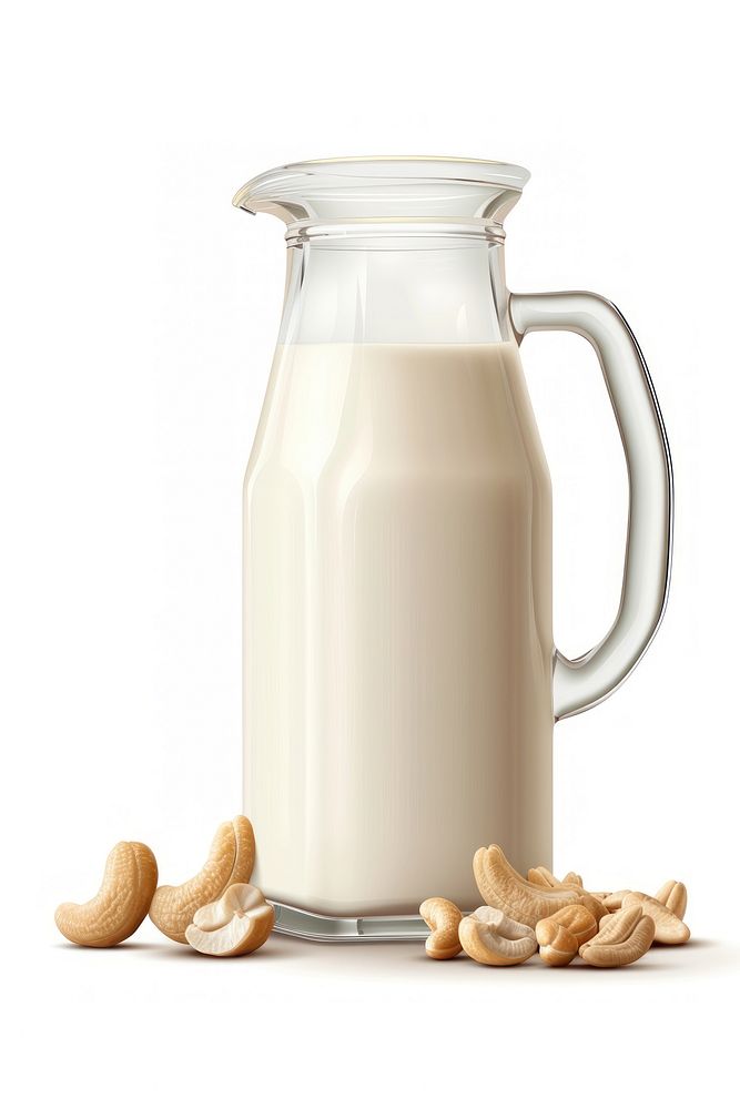 Photo of cashew milk bottle dairy drink.