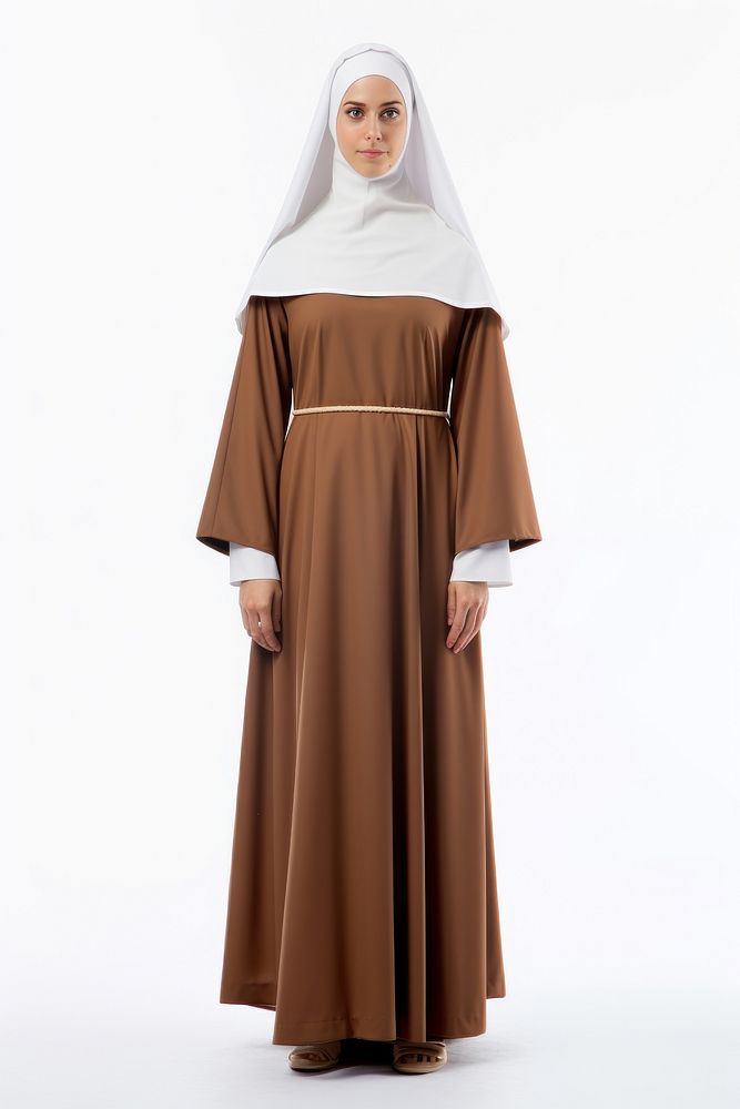 Nun standing costume fashion.
