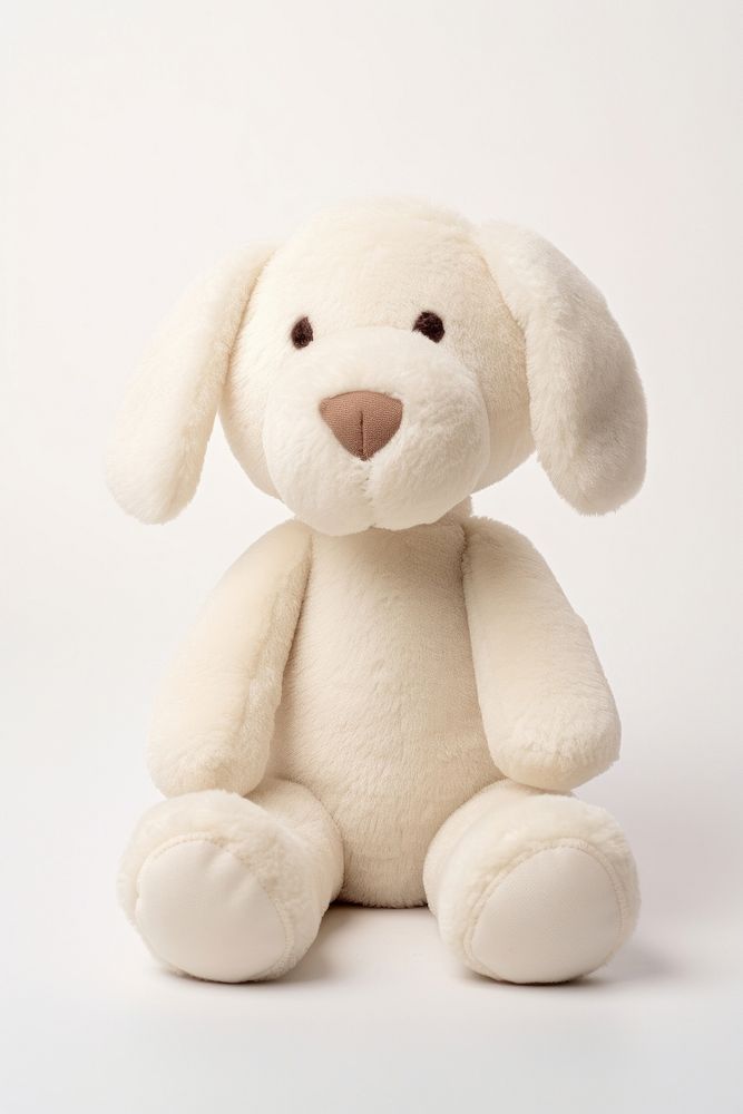 Plushie doll dog white cute toy.