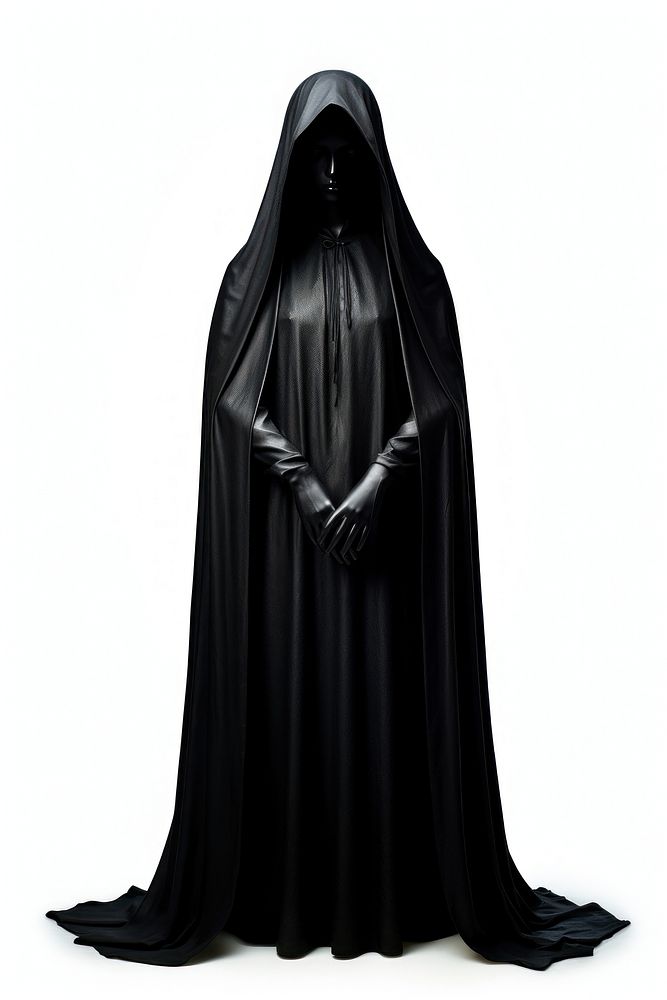 Scary nun black dress white adult representation.