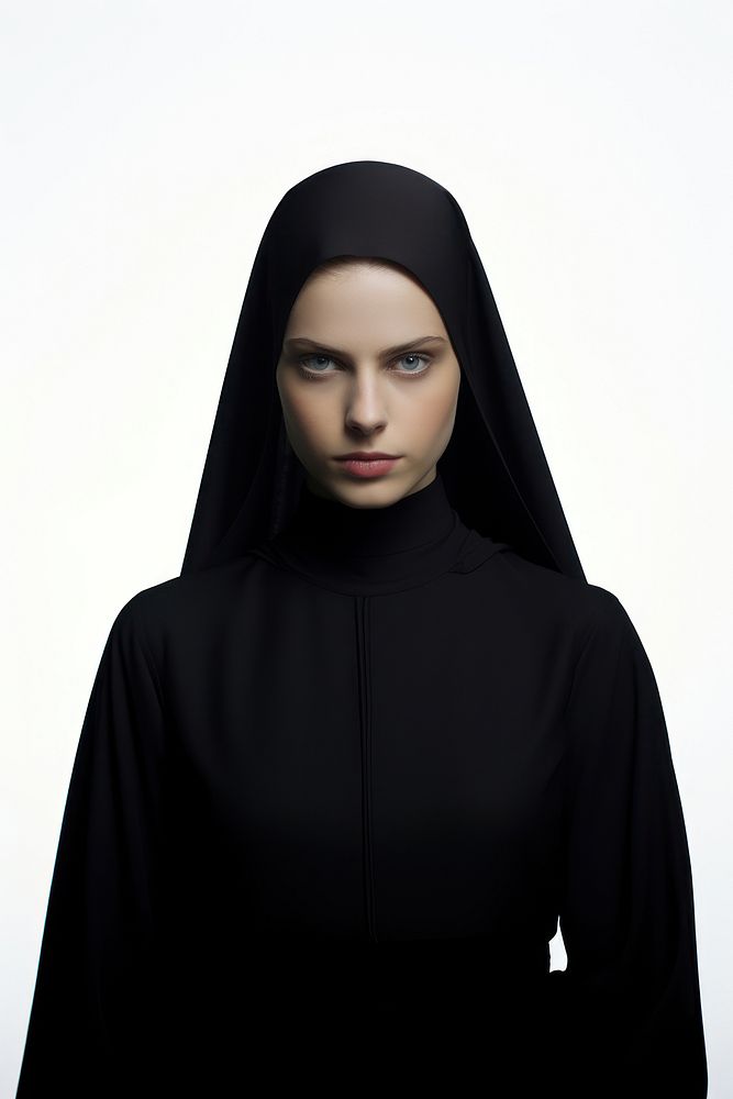 Scary nun black dress photography portrait fashion.