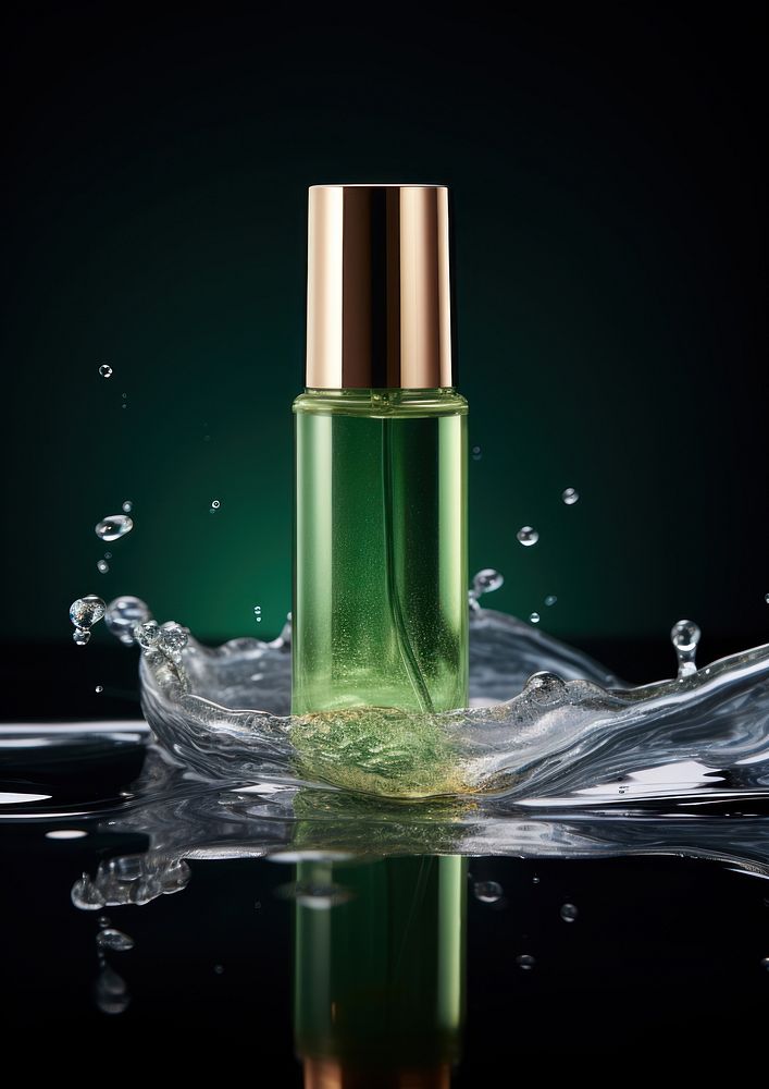 Essence water cosmetics perfume bottle.